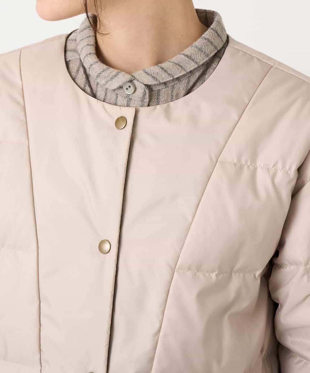 NHDCE51490 GIANNI LO GIUDICE(小さいサイズ)(メゾン ドゥ サンク) ソフトタフタリバーシブルダウン　 ベージュ