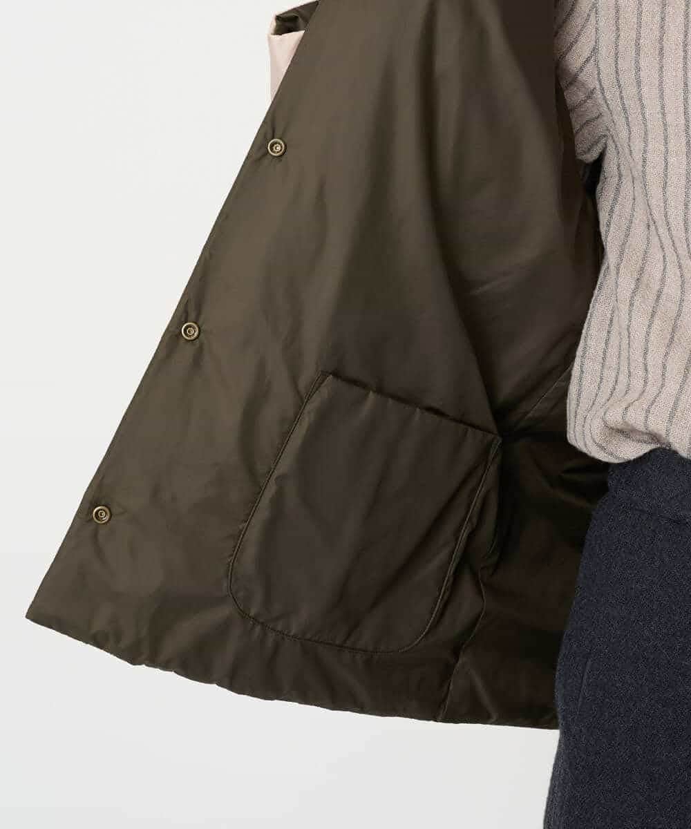 NHDCE51490 GIANNI LO GIUDICE(小さいサイズ)(メゾン ドゥ サンク) ソフトタフタリバーシブルダウン　 ベージュ