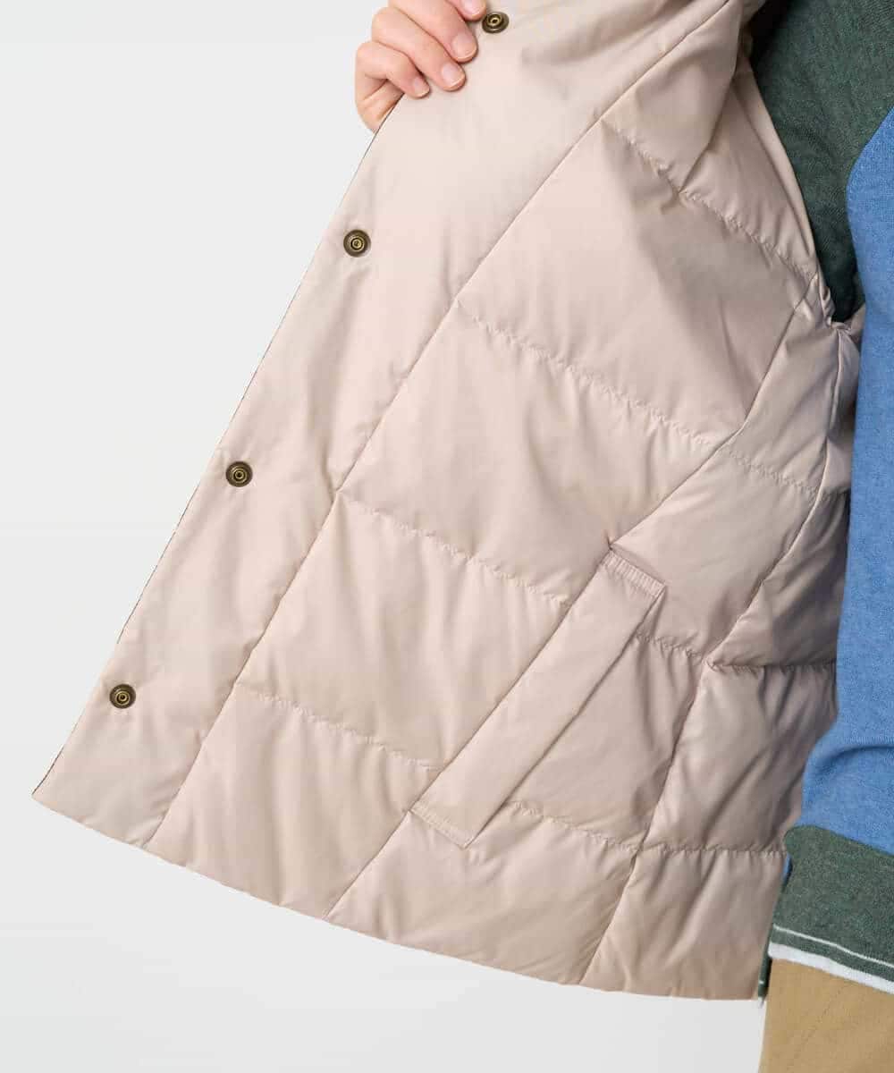 NHDCE51490 GIANNI LO GIUDICE(小さいサイズ)(メゾン ドゥ サンク) ソフトタフタリバーシブルダウン　 ベージュ