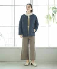 NHDCE51490 GIANNI LO GIUDICE(小さいサイズ)(メゾン ドゥ サンク) ソフトタフタリバーシブルダウン　 ベージュ