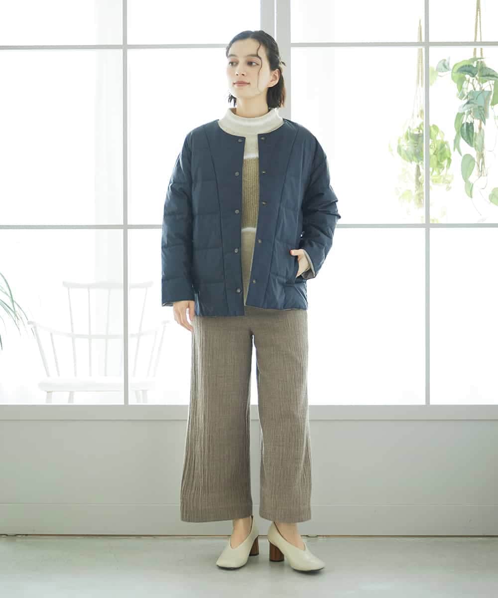 NHDCE51490 GIANNI LO GIUDICE(小さいサイズ)(メゾン ドゥ サンク) ソフトタフタリバーシブルダウン　 ベージュ