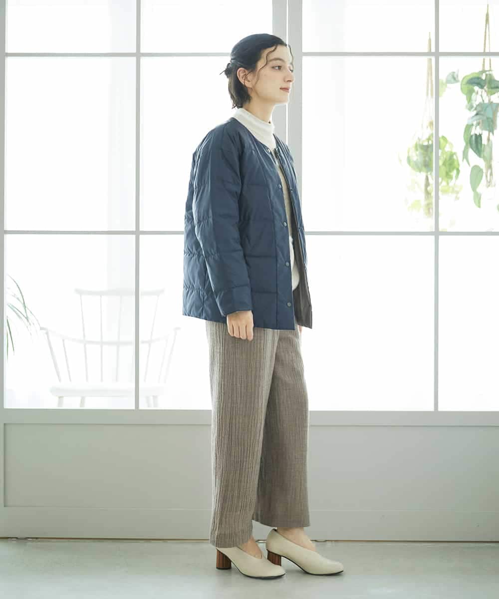 NHDCE51490 GIANNI LO GIUDICE(小さいサイズ)(メゾン ドゥ サンク) ソフトタフタリバーシブルダウン　 ベージュ