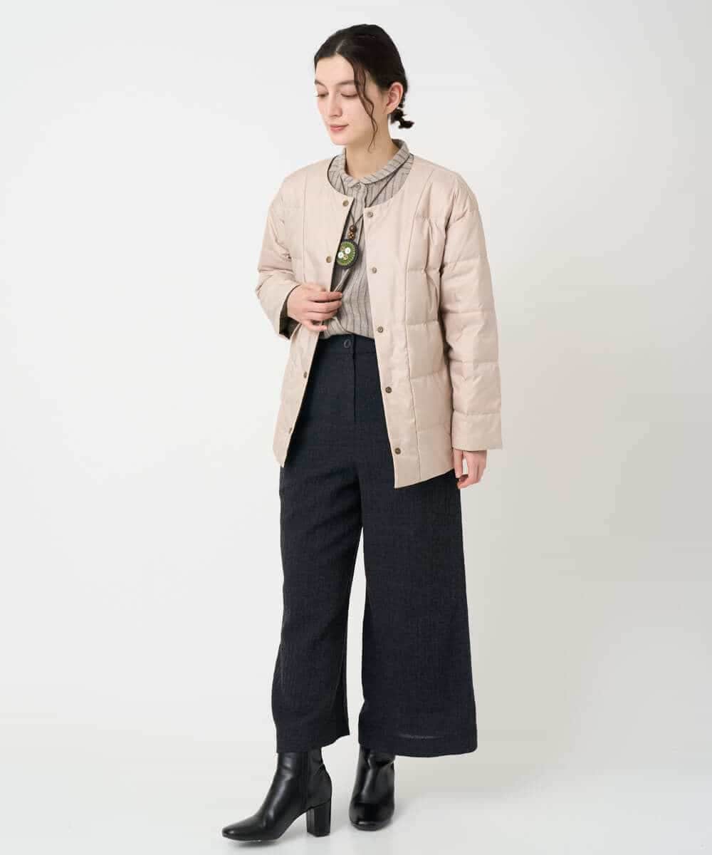 NHDCE51490 GIANNI LO GIUDICE(小さいサイズ)(メゾン ドゥ サンク) ソフトタフタリバーシブルダウン　 ベージュ