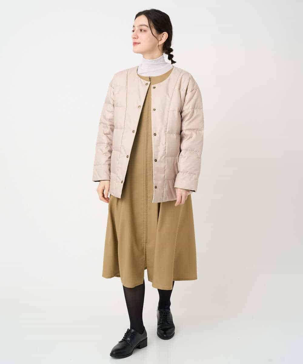 NHDCE51490 GIANNI LO GIUDICE(小さいサイズ)(メゾン ドゥ サンク) ソフトタフタリバーシブルダウン　 ベージュ