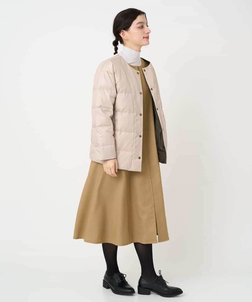 NHDCE51490 GIANNI LO GIUDICE(小さいサイズ)(メゾン ドゥ サンク) ソフトタフタリバーシブルダウン　 ベージュ