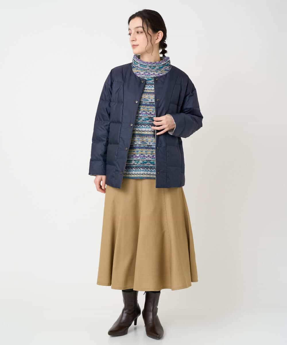 NHDCE51490 GIANNI LO GIUDICE(小さいサイズ)(メゾン ドゥ サンク) ソフトタフタリバーシブルダウン　 ベージュ