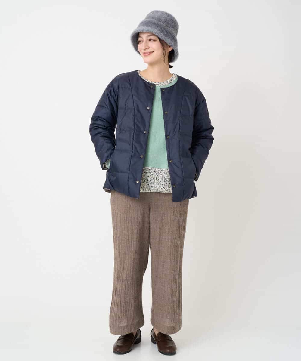 NHDCE51490 GIANNI LO GIUDICE(小さいサイズ)(メゾン ドゥ サンク) ソフトタフタリバーシブルダウン　 ベージュ