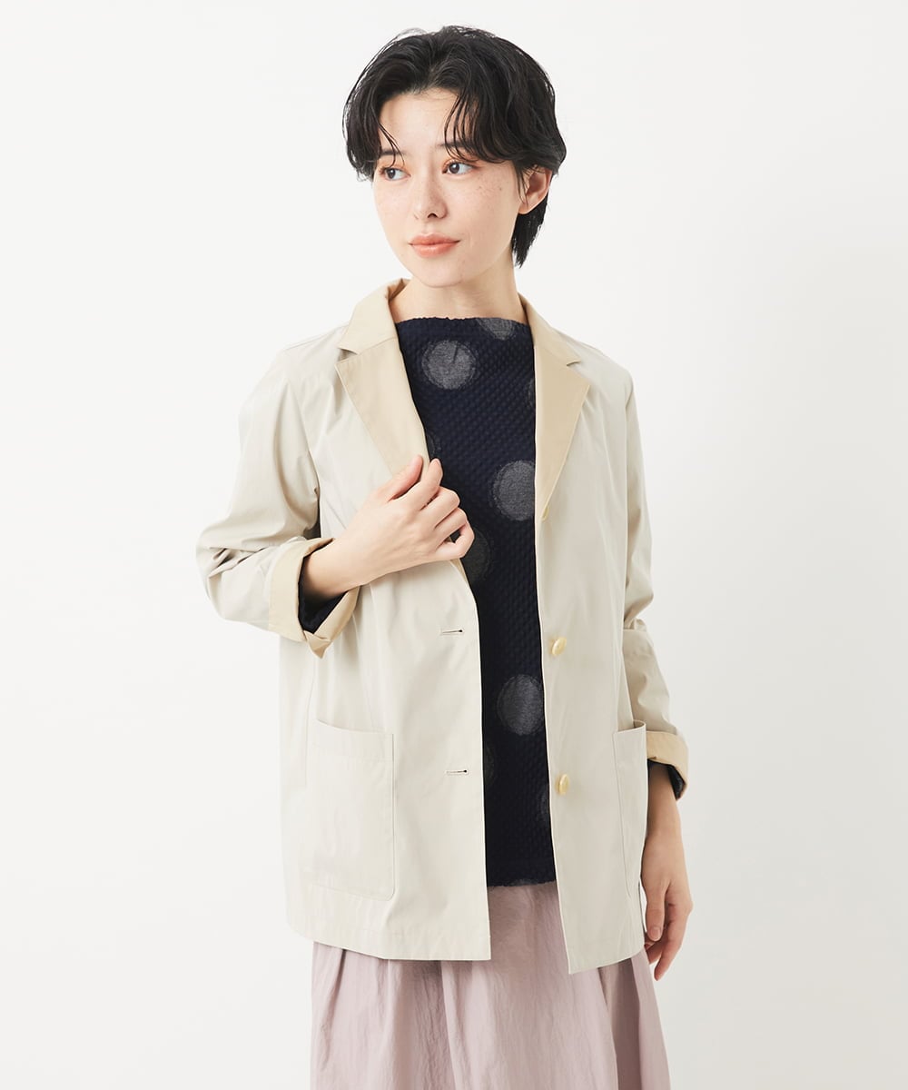NHDEB50290 GIANNI LO GIUDICE(小さいサイズ)(メゾン ドゥ サンク) リバータフタジャケット グリーン系