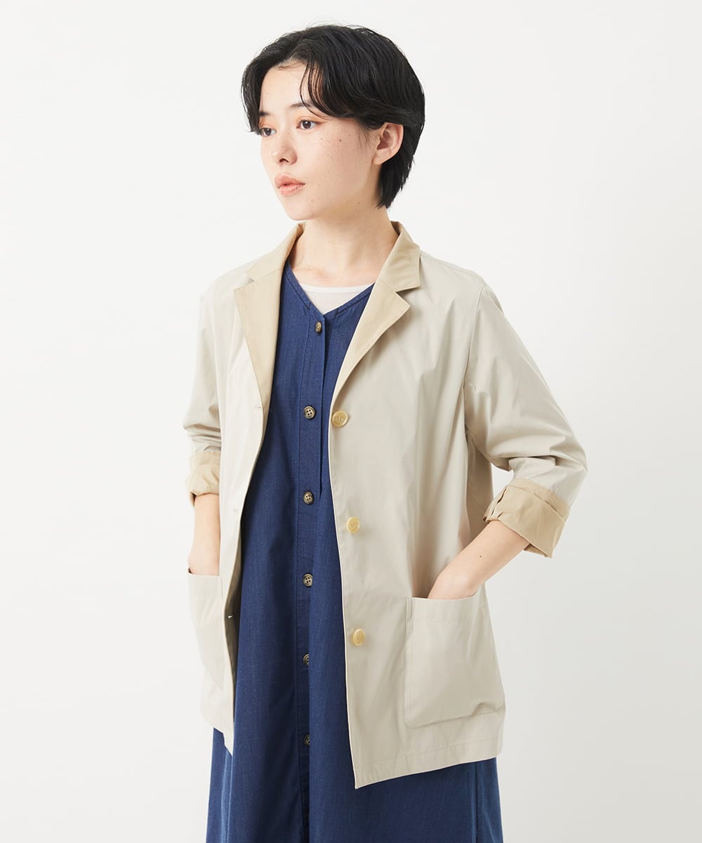 NHDEB50290 GIANNI LO GIUDICE(小さいサイズ)(メゾン ドゥ サンク) リバータフタジャケット グリーン系