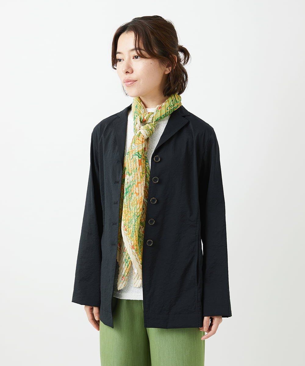 NHDED01450 GIANNI LO GIUDICE(小さいサイズ)(メゾン ドゥ サンク) [日本製]クレイペーパーナイロンジャケット ブラック