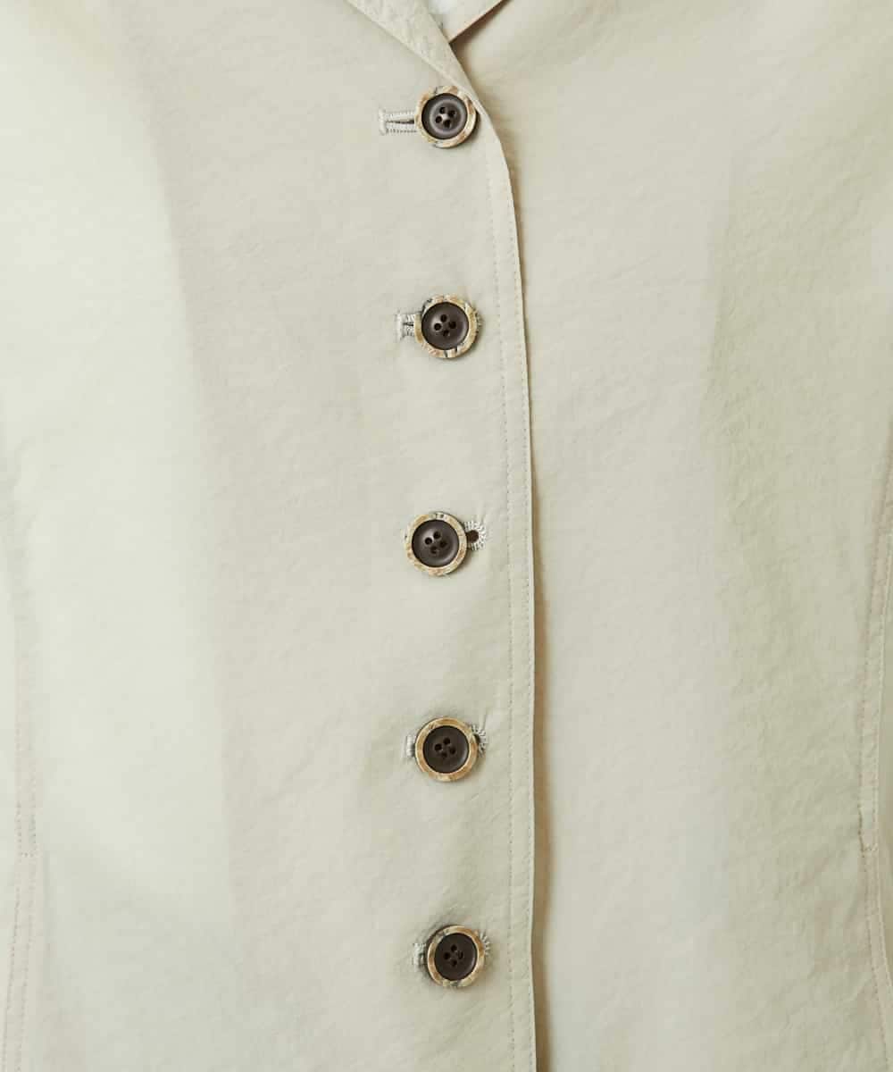 NHDED01450 GIANNI LO GIUDICE(小さいサイズ)(メゾン ドゥ サンク) [日本製]クレイペーパーナイロンジャケット ベージュ