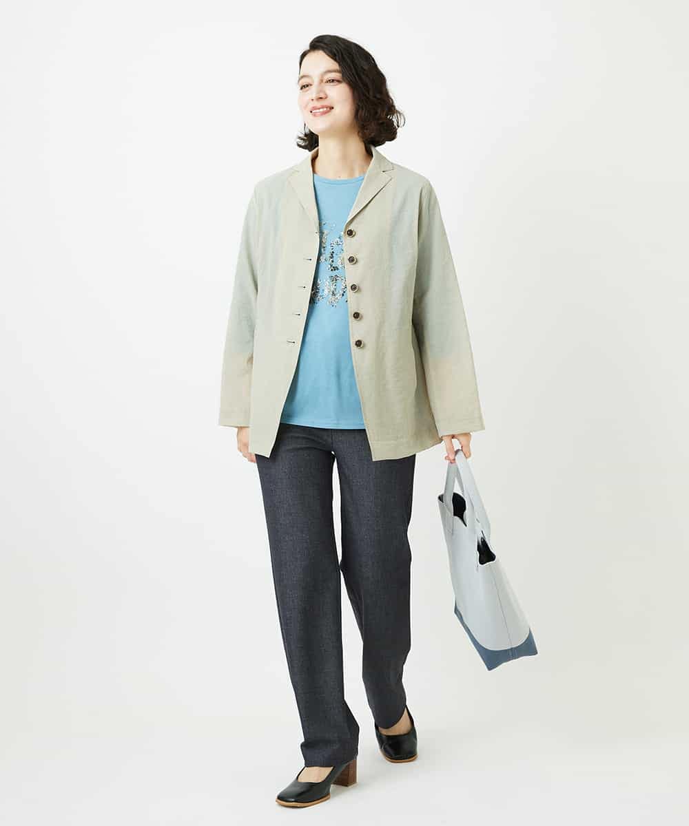 NHDED01450 GIANNI LO GIUDICE(小さいサイズ)(メゾン ドゥ サンク) [日本製]クレイペーパーナイロンジャケット ベージュ