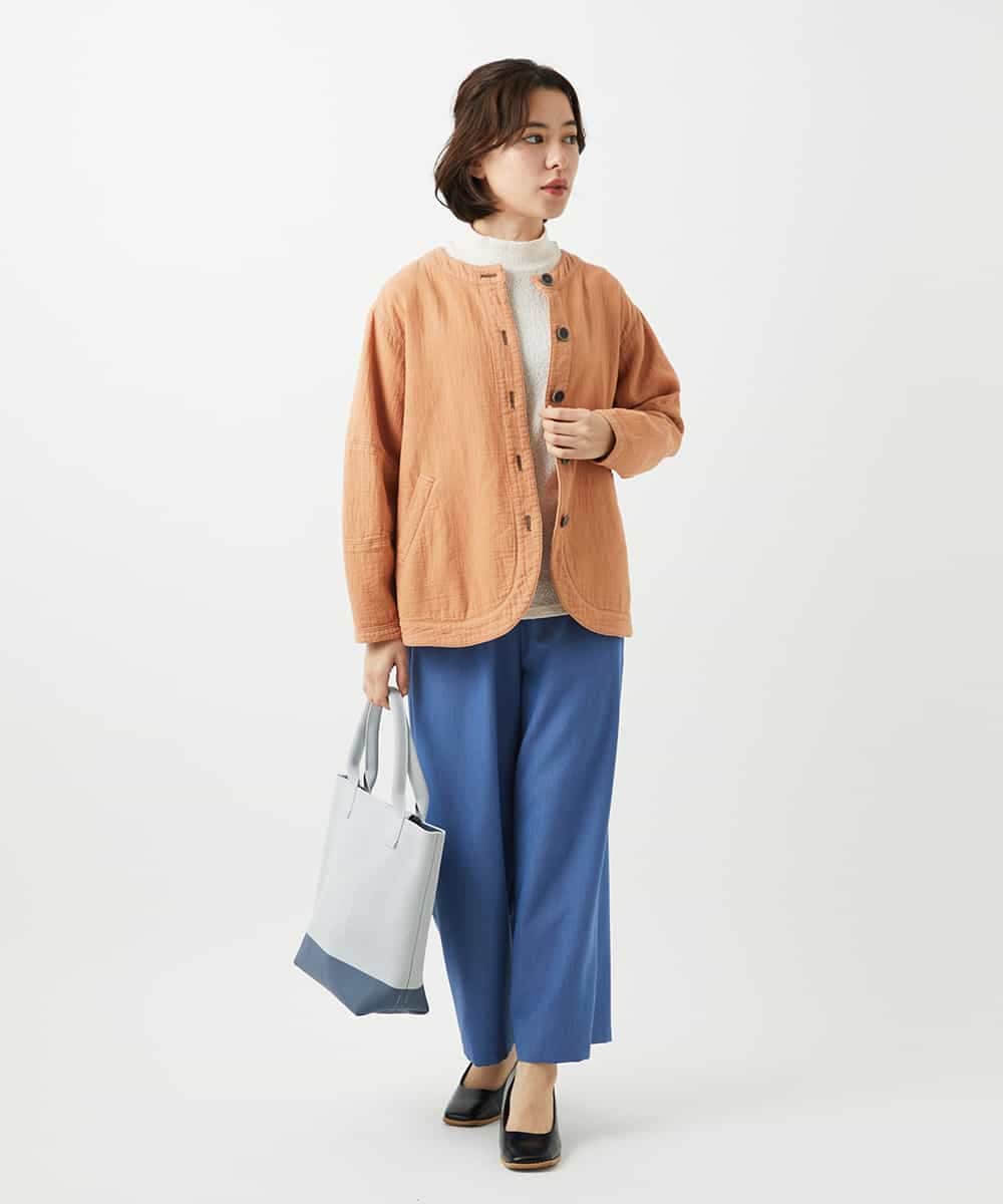 NHDED10330 GIANNI LO GIUDICE(小さいサイズ)(メゾン ドゥ サンク) [セットアップ対応]二重織ガーゼデニム製品染めブルゾン ネイビー