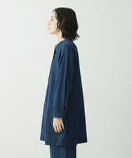 NHDES20330 GIANNI LO GIUDICE(小さいサイズ)(メゾン ドゥ サンク) フリクションデニムロングブラウス ネイビー