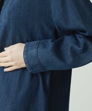 NHDES20330 GIANNI LO GIUDICE(小さいサイズ)(メゾン ドゥ サンク) フリクションデニムロングブラウス ネイビー