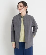 NHDET06390 GIANNI LO GIUDICE(小さいサイズ)(メゾン ドゥ サンク) [日本製/洗える]スラブポプリンライトジャケット ネイビー