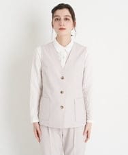 NHDEU84230 GIANNI LO GIUDICE(小さいサイズ)(メゾン ドゥ サンク) 【セットアップ対応/日本製】オックスストレッチジレ ベージュ