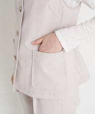 NHDEU84230 GIANNI LO GIUDICE(小さいサイズ)(メゾン ドゥ サンク) 【セットアップ対応/日本製】オックスストレッチジレ ベージュ