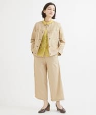 NHDEX82260 GIANNI LO GIUDICE(小さいサイズ)(メゾン ドゥ サンク) [セットアップ対応]デニムライクストレッチジャケット ベージュ