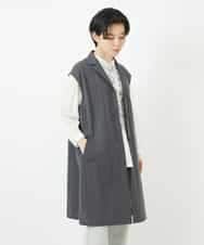 NHDGA30360 GIANNI LO GIUDICE(小さいサイズ)(メゾン ドゥ サンク) カノコ編みロングジレ ライトグレー