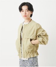 NHDGB02330 GIANNI LO GIUDICE(小さいサイズ)(メゾン ドゥ サンク) ナイロンワッシャーブルゾン ベージュ
