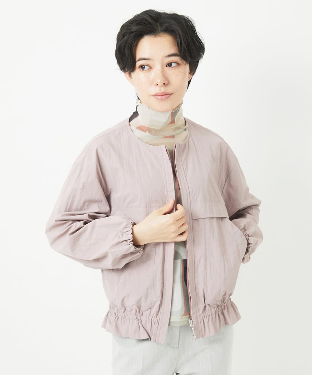 NHDGB02330 GIANNI LO GIUDICE(小さいサイズ)(メゾン ドゥ サンク) ナイロンワッシャーブルゾン ベージュ