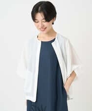 NHDGC82270 GIANNI LO GIUDICE(小さいサイズ)(メゾン ドゥ サンク) メッシュシアーショート丈ブルゾン ホワイト
