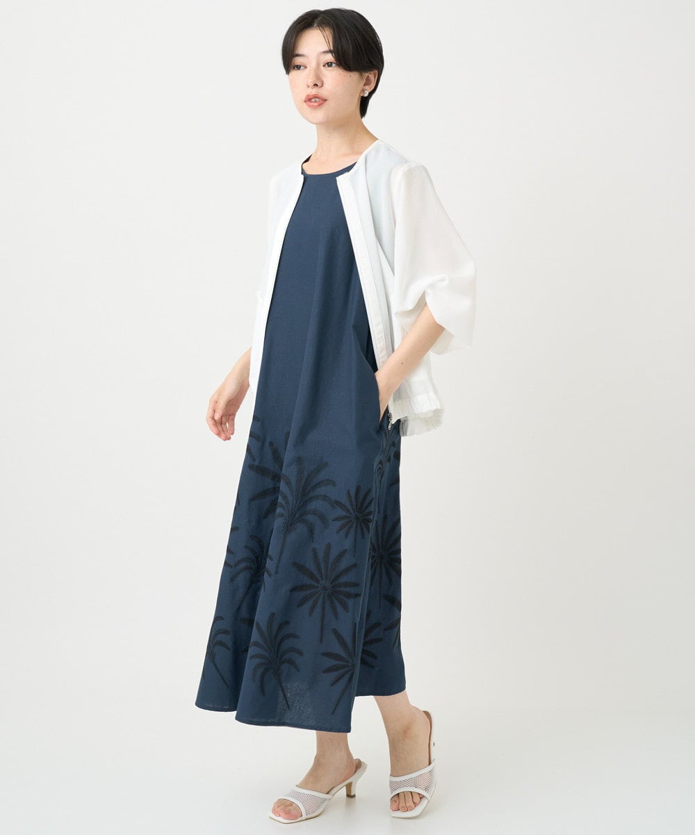 NHDGC82270 GIANNI LO GIUDICE(小さいサイズ)(メゾン ドゥ サンク) メッシュシアーショート丈ブルゾン ホワイト