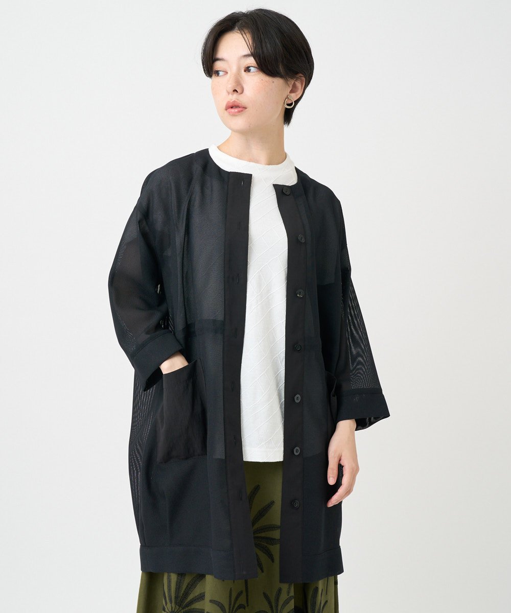 NHDGC83330 GIANNI LO GIUDICE(小さいサイズ) メッシュシアーチュニック丈羽織