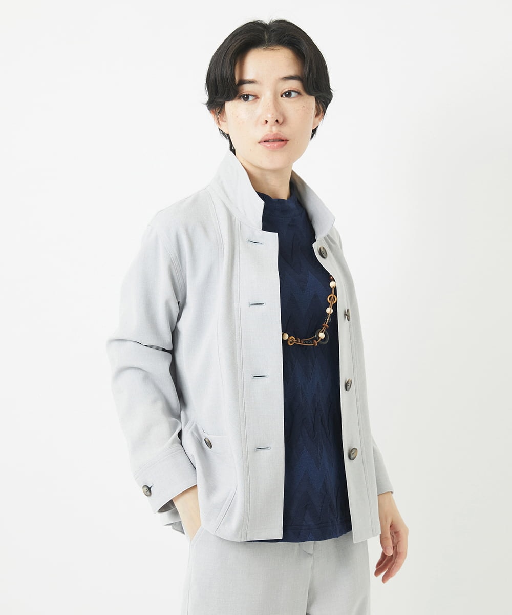 NHDGC86250 GIANNI LO GIUDICE(小さいサイズ)(メゾン ドゥ サンク) リネンライクジャケット カーキ