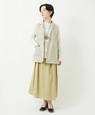 NHDGC92260 GIANNI LO GIUDICE(小さいサイズ)(メゾン ドゥ サンク) ナイロンストレッチテーラードカラージレ ベージュ