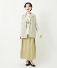 NHDGC92260 GIANNI LO GIUDICE(小さいサイズ)(メゾン ドゥ サンク) ナイロンストレッチテーラードカラージレ ベージュ