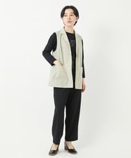 NHDGC92260 GIANNI LO GIUDICE(小さいサイズ)(メゾン ドゥ サンク) ナイロンストレッチテーラードカラージレ ベージュ