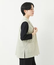 NHDGC92260 GIANNI LO GIUDICE(小さいサイズ)(メゾン ドゥ サンク) ナイロンストレッチテーラードカラージレ ベージュ