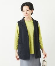 NHDGC92260 GIANNI LO GIUDICE(小さいサイズ)(メゾン ドゥ サンク) ナイロンストレッチテーラードカラージレ ベージュ