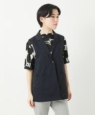 NHDGC92260 GIANNI LO GIUDICE(小さいサイズ)(メゾン ドゥ サンク) ナイロンストレッチテーラードカラージレ ベージュ