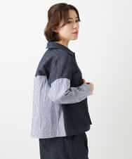 NHDGD20390 GIANNI LO GIUDICE(小さいサイズ)(メゾン ドゥ サンク) [セットアップ対応]デニムライクジャケット ネイビー