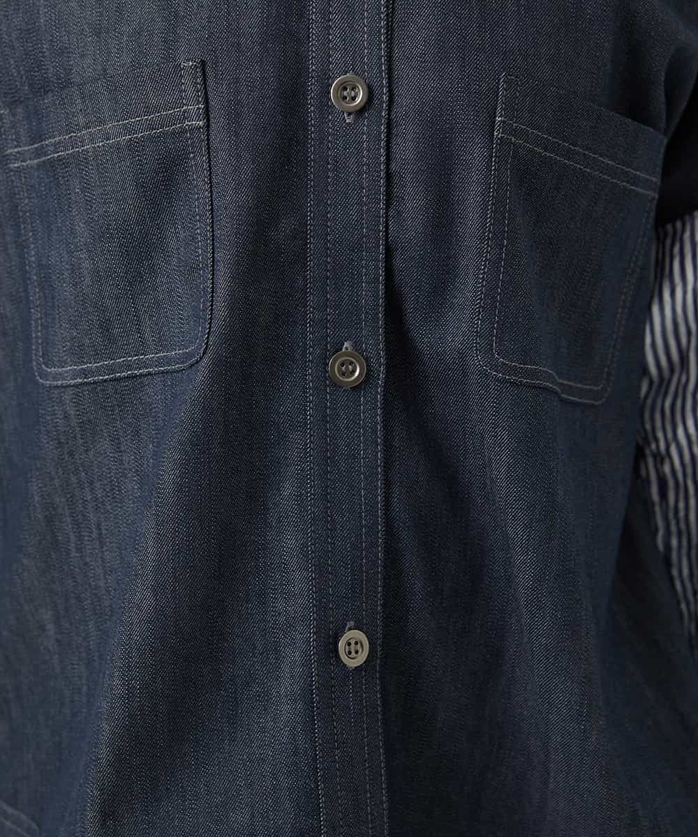 NHDGD20390 GIANNI LO GIUDICE(小さいサイズ)(メゾン ドゥ サンク) [セットアップ対応]デニムライクジャケット ネイビー