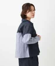 NHDGD20390 GIANNI LO GIUDICE(小さいサイズ)(メゾン ドゥ サンク) [セットアップ対応]スラブシャンブレーデニムブルゾン ネイビー