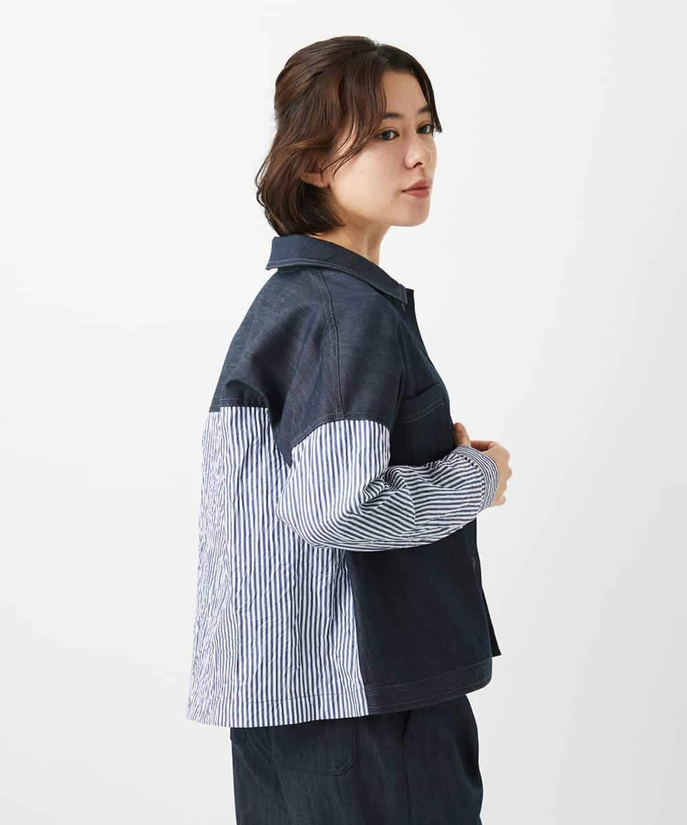 NHDGD20390 GIANNI LO GIUDICE(小さいサイズ) [セットアップ対応]スラブシャンブレーデニムブルゾン