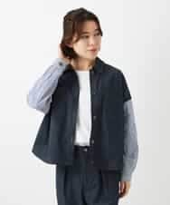 NHDGD20390 GIANNI LO GIUDICE(小さいサイズ)(メゾン ドゥ サンク) [セットアップ対応]スラブシャンブレーデニムブルゾン ネイビー