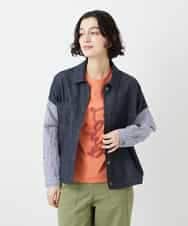 NHDGD20390 GIANNI LO GIUDICE(小さいサイズ)(メゾン ドゥ サンク) [セットアップ対応]スラブシャンブレーデニムブルゾン ネイビー