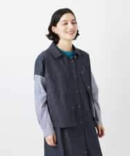 NHDGD20390 GIANNI LO GIUDICE(小さいサイズ)(メゾン ドゥ サンク) [セットアップ対応]スラブシャンブレーデニムブルゾン ネイビー