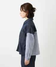 NHDGD20390 GIANNI LO GIUDICE(小さいサイズ)(メゾン ドゥ サンク) [セットアップ対応]スラブシャンブレーデニムブルゾン ネイビー