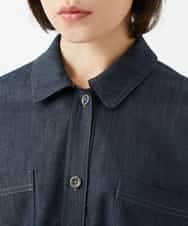 NHDGD20390 GIANNI LO GIUDICE(小さいサイズ)(メゾン ドゥ サンク) [セットアップ対応]スラブシャンブレーデニムブルゾン ネイビー