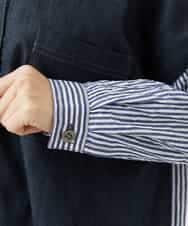 NHDGD20390 GIANNI LO GIUDICE(小さいサイズ)(メゾン ドゥ サンク) [セットアップ対応]スラブシャンブレーデニムブルゾン ネイビー