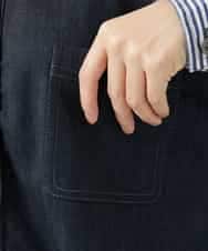 NHDGD20390 GIANNI LO GIUDICE(小さいサイズ)(メゾン ドゥ サンク) [セットアップ対応]スラブシャンブレーデニムブルゾン ネイビー