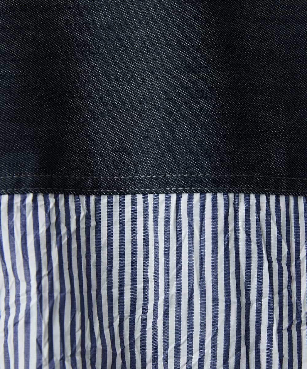 NHDGD20390 GIANNI LO GIUDICE(小さいサイズ)(メゾン ドゥ サンク) [セットアップ対応]スラブシャンブレーデニムブルゾン ネイビー