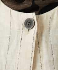 NHDGE50430 GIANNI LO GIUDICE(小さいサイズ)(メゾン ドゥ サンク) [セットアップ対応]リネンステッチストライプジャケット ベージュ