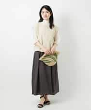 NHDGE51300 GIANNI LO GIUDICE(小さいサイズ)(メゾン ドゥ サンク) [セットアップ対応]リネンステッチストライプベスト ブラック